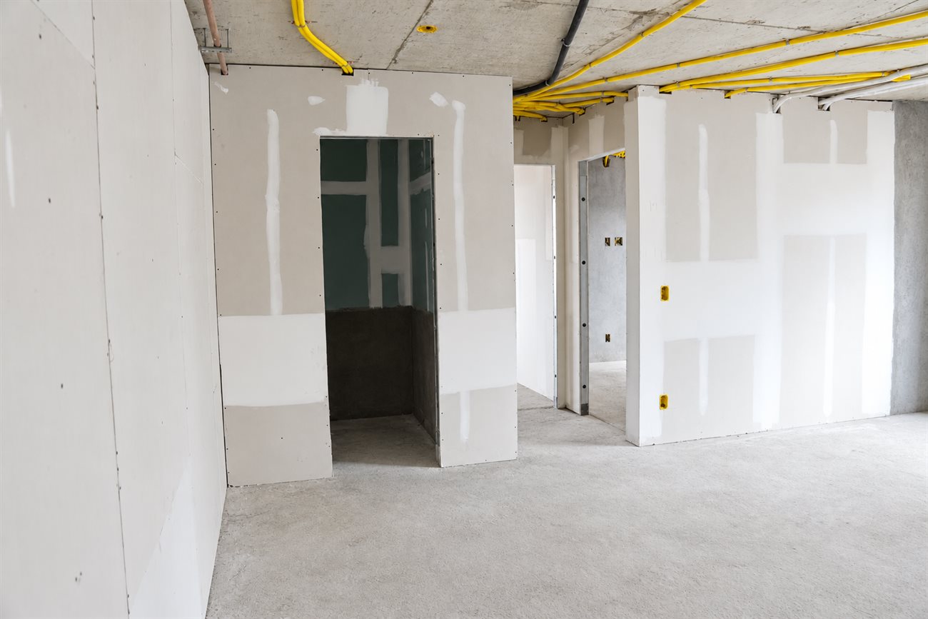 Reforma residencial com paredes em drywall, Edifício Aimorés, Belo Horizonte